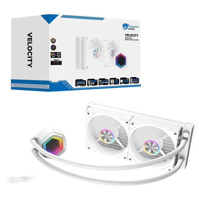 Powercool Velocity 240mm Watercooler White